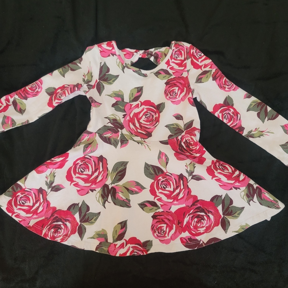 Toddler rose printed dress